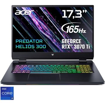 Laptop Gaming Acer Predator Helios 300 PH315-55 cu procesor Intel® Core™ i9-12900H pana la 5.00 GHz, 15.6, QHD, IPS, 165Hz, 32GB, 1TB SSD, NVIDIA® GeForce RTX™ 3070 Ti 8GB, Windows 11 Home, Black