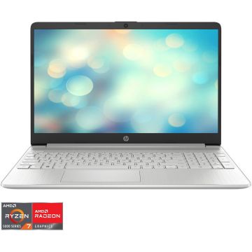 Laptop HP 15s-eq2012nq cu procesor AMD Ryzen™ 7 5700U, 15.6, Full HD, 8GB, 512GB SSD, AMD Radeon™ Graphics, Free DOS, Natural Silver