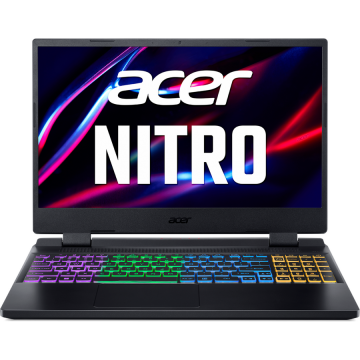 Laptop Acer Gaming 15.6'' Nitro 5 AN515-58, FHD IPS 144Hz, Procesor Intel® Core™ i7-12700H, 16GB DDR4, 512GB SSD, GeForce RTX 3060 6GB, No OS, Obsidian Black