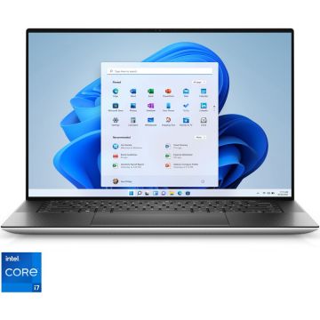 Laptop Dell XPS 9520 cu procesor Intel® Core™ i7-12700H pana la 4.70 GHz, 15.6, UHD+, Touch, 32GB, 1TB SSD SSD, NVIDIA® GeForce RTX™ 3050 Ti 4GB GDDR6, Windows 11 Pro, Platinum Silver, 3 years Premium Support & Basic On-Site Warranty