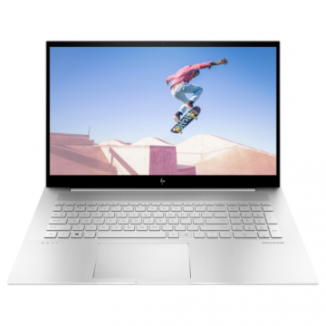 Laptop HP Envy 17-cr0043nn (Procesor Intel® Core™ i5-1240P (12M Cache, up to 4.4 GHz) 17.3inch FHD, 16GB, 512GB SSD, Intel Iris Xe Graphics, Windows 11 Home, Argintiu)