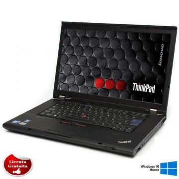 Laptop Refurbished Lenovo ThinkPad T510 Intel Core I5-520M 2.40GHz up to 2.93GHz 4GB DDR3 320GB HDD DVD Nvidia NVS 3100M 512MB / 64bit 15.6 inch HD Windows 10 Home Preinstalat
