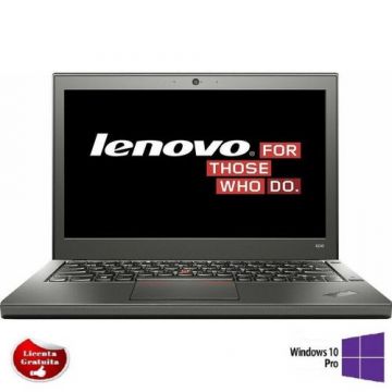 Laptop Refurbished Lenovo Thinkpad X240 i5-4300U 1.90GHz up to 2.90GHz 8GB DDR3 128GB SSD 12.5 inch HD Webcam Windows 10 Professional Preinstalat