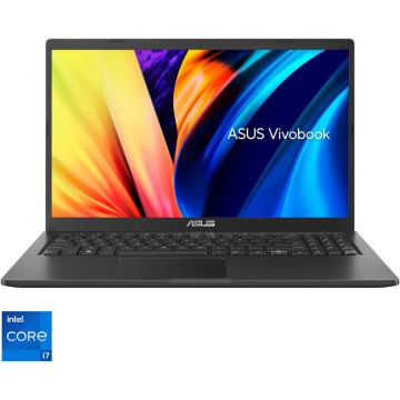 Laptop ASUS Vivobook 15 A1500EA cu procesor Intel® Core™ i7-1165G7 pana la 4.70 GHz, 15.6, Full HD, IPS, 16GB, 512GB M.2 SSD + 32GB Intel Optane, Intel Iris Xᵉ Graphics, No OS, Indie Black