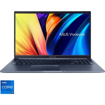 Laptop ASUS Vivobook 15 A1502ZA cu procesor Intel® Core™ i7-1260P pana la 4.70 GHz, 15.6, Full HD, IPS, 16GB, 512GB M.2 SSD, Intel Iris Xᵉ Graphics, No OS, Quiet Blue