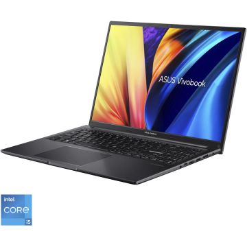 Laptop ASUS Vivobook 16 A1605ZA cu procesor Intel®Core™ i5-1235U pana la 4.40 GHz, 16, WUXGA, IPS, 16GB, 512GB M.2 SSD, Intel® Iris® Xe Graphics, No OS, Black