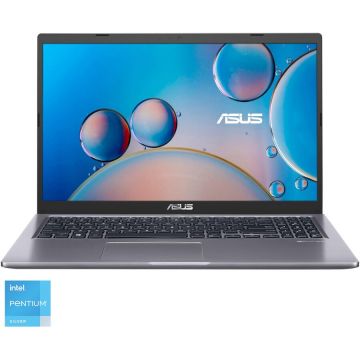 Laptop ASUS Vivobook A516KA cu procesor Intel® Pentium® Silver N6000 pana la 3.30 GHz, 15.6, Full HD, 8GB, 256GB SSD, Intel® UHD Graphics, No OS, Slate Grey