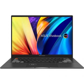 Laptop Asus Vivobook Pro 14X OLED N7401ZE (Procesor Intel® Core™ i9-12900H (24M Cache, up to 5.00 GHz) 14.5inch 2.8K 120Hz, 32GB, 1TB SSD, nVidia GeForce RTX 3050 Ti @4GB, Win 11 Pro, Negru)