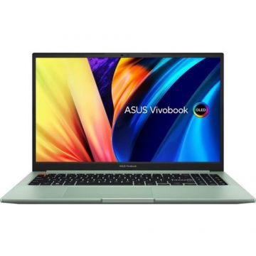 Laptop Asus Vivobook S 15 OLED K3502ZA (Procesor Intel® Core™ i7-12700H (24M Cache, up to 4.70 GHz) 15.6inch 2.8K 120Hz, 16GB, 1TB SSD, Intel Iris Xe Graphics, Win 11 Pro, Verde)