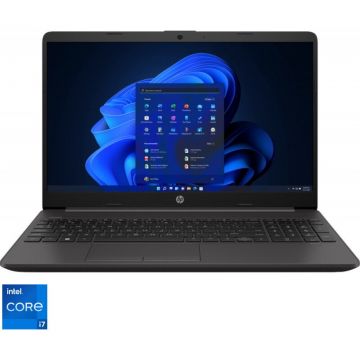 Laptop HP 250 G9 cu procesor Intel® Core™ i7-1255U pana la 4.70 GHz, 15.6 Full HD, 16GB, 512GB SSD, Intel® Iris® Xe Graphics, Windows 11 Pro, Dark Ash Silver