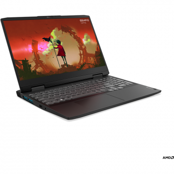 Laptop Lenovo Gaming 15.6'' IdeaPad 3 15ARH7, FHD IPS 120Hz, Procesor AMD Ryzen™ 7 6800H (16M Cache, up to 4.7 GHz), 16GB DDR5, 512GB SSD, GeForce RTX 3050 4GB, No OS, Onyx Grey