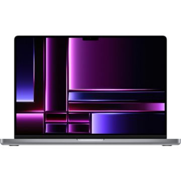 Laptop Apple MacBook Pro 16 cu procesor Apple M2 Max, 12 nuclee CPU and 38 nuclee GPU, 32 GB, 1TB SSD, Space Grey, INT KB