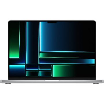 Laptop Apple MacBook Pro 16 cu procesor Apple M2 Pro, 12 nuclee CPU and 19 nuclee GPU, 16 GB, 512GB SSD, Silver, INT KB