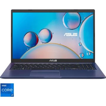 Laptop ASUS A516EA cu procesor Intel® Core™ i7-1165G7 pana la 4.70 GHz, 15.6, Full HD, IPS, 8GB, 512GB SSD, Intel® Iris® Xe Graphics, No OS, Peacock Blue