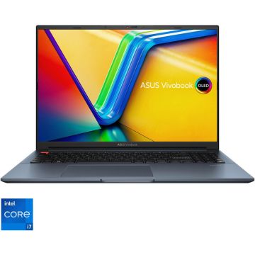 Laptop ASUS VivoBook Pro 16 K6602ZC cu procesor Intel® Core™ i7-12700H pana la 4.70 GHz, 16, 3.2K, OLED, 16GB, 1TB SSD, NVIDIA® GeForce® RTX™ 3050 4GB GDDR6, No OS, Quiet Blue