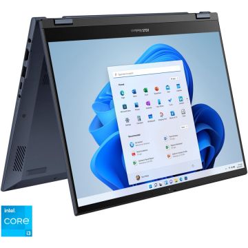 Laptop ASUS VivoBook S 14 Flip TP3402ZA cu procesor Intel® Core™ i3-1220P pana la 4.40 GHz, 14, 2.8K, OLED, 90Hz, 8GB, 256GB SSD, Intel® UHD Graphics, Windows 11 Home, Quiet Blue