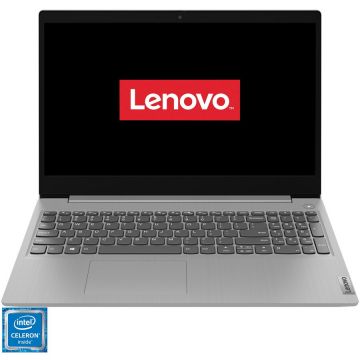 Laptop Lenovo IdeaPad 3 15IGL0 cu procesor Intel® Celeron® N4020 pana la 2.8 GHz, 15.6, HD, 4GB DDR4, 256GB SSD, Intel® UHD Graphics 600, Free DOS, Platinum Grey