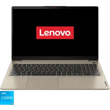 Laptop Lenovo IdeaPad 3 15ITL6 cu procesor Intel® Core™ i3-1115G4 pana la 4.1 GHz, 15.6, Full HD, 8GB DDR4, 256GB SSD, Intel® UHD Graphics, No OS, Sand