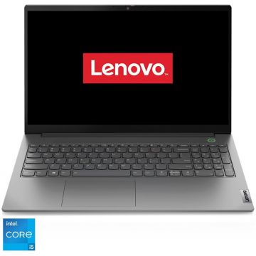 Laptop Lenovo ThinkBook 15 G4 IAP cu procesor Intel® Core™ i5-1235U pana la 4.40 GHz, 15.6, Full HD, IPS, 16GB, 512GB SSD, Intel® Iris™ Xe Graphics, No Os, Mineral Grey