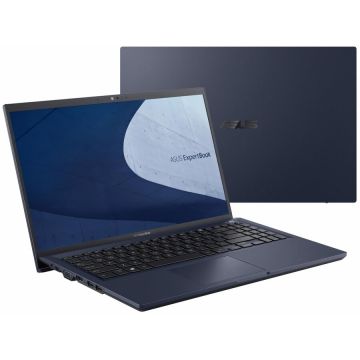 Laptop Asus ExpertBook B1500CEAE-BQ1276, Intel Core i7-1165G7, 15, 8GB, SSD 512GB, Intel Iris Xe Graphics, NoOS, Star Black