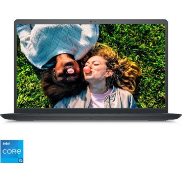 Laptop Dell Inspiron 3520 cu procesor Intel® Core™ i5-1235U pana la 4.4 GHz, 15.6 Full HD, 8GB DDR4, 256GB SSD, Intel® UHD Graphics, Ubuntu, Black
