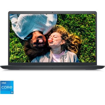 Laptop Dell Inspiron 3520 cu procesor Intel® Core™ i5-1235U pana la 4.4 GHz, 15.6 Full HD, 8GB DDR4, 512GB SSD, Intel® UHD Graphics, Ubuntu, Black