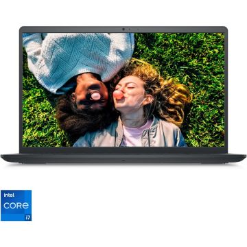 Laptop Dell Inspiron 3520 cu procesor Intel® Core™ i7-1255U pana la 4.7 GHz, 15.6 Full HD, 16GB DDR4, 512GB SSD, Intel® Iris® Xe Graphics, Ubuntu, Black