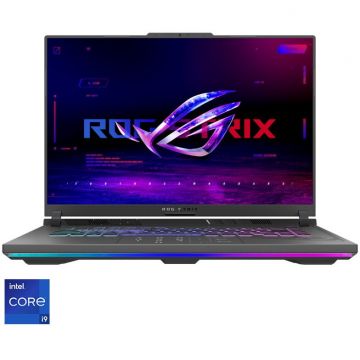 Laptop Gaming ASUS ROG Strix G16 cu procesor Intel® Core™ i9-13980HX pana la 5.60 GHz, 16, QHD+, IPS, 240Hz, 16GB DDR5, 1TB SSD, NVIDIA® GeForce RTX™ 4060 8GB GDDR6, No OS, Eclipse Gray