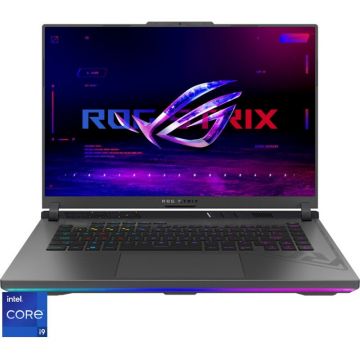 Laptop Gaming ASUS ROG Strix G16 cu procesor Intel® Core™ i9-13980HX pana la 5.60 GHz, 16, QHD+, IPS, 240Hz, 16GB DDR5, 1TB SSD, NVIDIA® GeForce RTX™ 4070 8GB GDDR6, No OS, Volt Green
