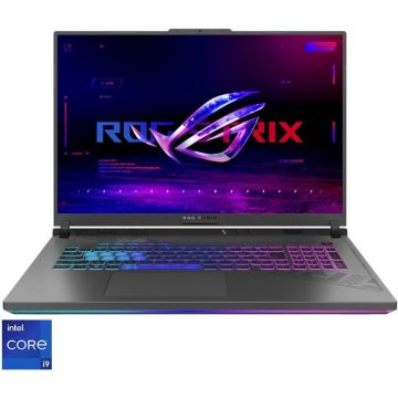 Laptop Gaming ASUS ROG Strix G18 cu procesor Intel® Core™ i9-13980HX pana la 5.60 GHz, 18, QHD+, IPS, 240Hz, 32GB DDR5, 1TB SSD, NVIDIA® GeForce RTX™ 4070 8GB GDDR6, No OS, Eclipse Gray