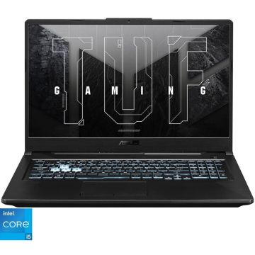 Laptop Gaming ASUS TUF F17 FX706HF cu procesor Intel® Core™ i5-11400H pana la 4.5 GHz, 17.3 Full HD, IPS, 144Hz, 8GB, 1TB SSD, NVIDIA® GeForce RTX™ 2050 4GB GDDR6, No OS, Graphite Black