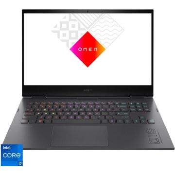 Laptop Gaming HP OMEN 16-b0000nq cu procesor Intel® Core™ i7-11800H pana la 4.60 GHz, 16.1, Full HD, IPS, 32GB, 1 TB SSD, NVIDIA® GeForce RTX™ 3070 8GB GDDR6, Free DOS, Black