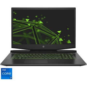 Laptop Gaming HP Pavilion 17-cd2012nq cu procesor Intel® Core™ i7-11370H, 17.3, Full HD, 16GB, 512GB SSD, NVIDIA® GeForce RTX™ 3050 4GB, Free DOS, Black