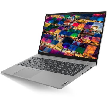 Laptop Lenovo IdeaPad 5 15ALC05, 15.6 FHD, procesor AMD Ryzen 5 5500U, 8GB RAM, 512GB SSD, AMD Radeon Graphics, No OS, Platinum Grey