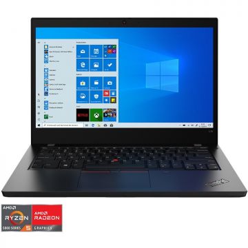 Laptop Lenovo ThinkPad L14 G2 cu procesor AMD Ryzen™ 5 5600U pana la 4.20 GHz, 14, Full HD, IPS, 8GB, 512GB SSD, AMD Radeon™ Graphics, Windows 10 Pro, Black