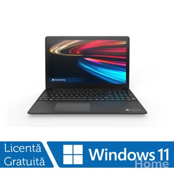 Laptop Nou Gateway GWTN156, AMD Ryzen 7 3700U 2.30 - 4.00GHz, 8GB DDR4, 512GB SSD, Full HD IPS LCD, Black, Windows 11 Home, 15.6 Inch, Webcam, Fingerprint Reader