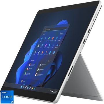 Tableta Microsoft Surface Pro 8, Procesor Intel® Core™ i7-1185G7, PixelSense 13, 16GB RAM, 512GB SSD, 8MP, Wi-Fi, Bluetooth, Windows 11 Pro Argintiu