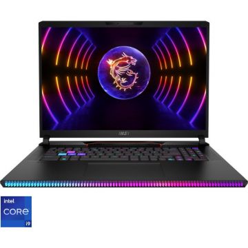 Laptop MSI Gaming 17'' Raider GE78 HX 13VH, QHD+ 240Hz, Procesor Intel® Core™ i9-13950HX (36M Cache, up to 5.50 GHz), 64GB DDR5, 2x 2TB SSD, GeForce RTX 4080 12GB, Win 11 Home, Core Black