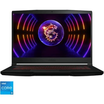 Laptop MSI Gaming 15.6'' Thin GF63 12VE, FHD 144Hz, Procesor Intel® Core™ i5-12450H (12M Cache, up to 4.40 GHz), 16GB DDR4, 1TB SSD, GeForce RTX 4050 6GB, No OS, Black