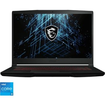 Laptop MSI Gaming 15.6'' GF63 Thin 11SC, FHD, Procesor Intel® Core™ i5-11400H (12M Cache, up to 4.50 GHz), 16GB DDR4, 512GB SSD, GeForce GTX 1650 4GB, Free DOS, Black