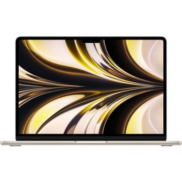 Laptop Apple 13.6'' MacBook Air 13 with Liquid Retina, Apple M2 chip (8-core CPU), 16GB, 1TB SSD, Apple M2 8-core GPU, macOS Monterey, Starlight, INT keyboard, 2022