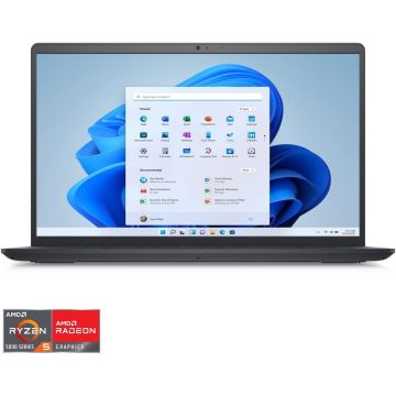 Laptop Dell Inspiron 15 3525 cu procesor AMD Ryzen™ 5 5625U pana la 4.30 GHz, 15.6, Full HD, 120 Hz, 8GB DDR4, 512GB SSD, AMD Radeon™ Graphics, Windows 11 Pro, Black