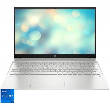 Laptop HP Pavilion 15-eg2007nq cu procesor Intel® Core™ i7-1255U pana la 4.70 GHz, 15.6, Full HD, IPS, 16GB DDR4, 1TB SSD, NVIDIA® GeForce MX550 2GB, Free DOS, Silver