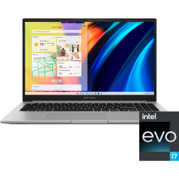 Ultrabook ASUS 15.6'' Vivobook S 15 OLED K3502ZA, 2.8K 120Hz, Procesor Intel® Core™ i7-12700H (24M Cache, up to 4.70 GHz), 16GB DDR4, 1TB SSD, Intel Iris Xe, Win 11 Pro, Neutral Grey