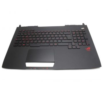 Tastatura Asus 0KNB0-E601IT00 neagra cu Palmrest negru iluminata backlit