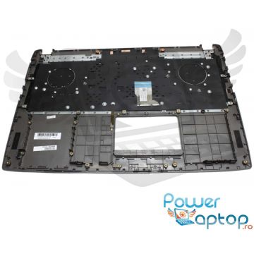 Tastatura Asus 90NB0DR5 R31UI0 neagra cu Palmrest argintiu iluminata backlit