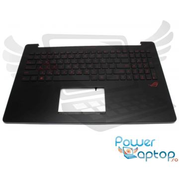 Tastatura Asus G501JW neagra cu Palmrest negru iluminata backlit