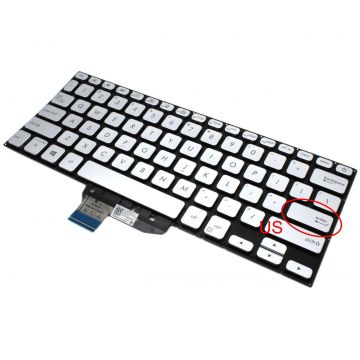 Tastatura Argintie Asus VivoBook S14 X430FN iluminata layout US fara rama enter mic