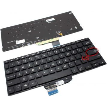 Tastatura Asus 0KNB0-2608AR00 iluminata layout US fara rama enter mic