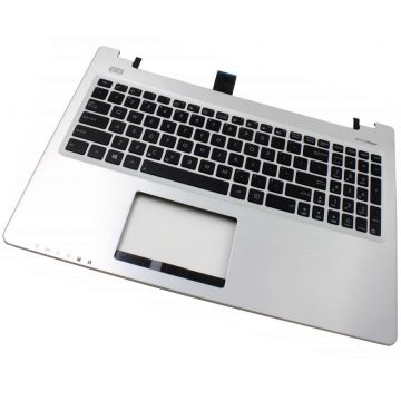 Tastatura Asus 13N0-N3A0311 neagra cu Palmrest argintiu